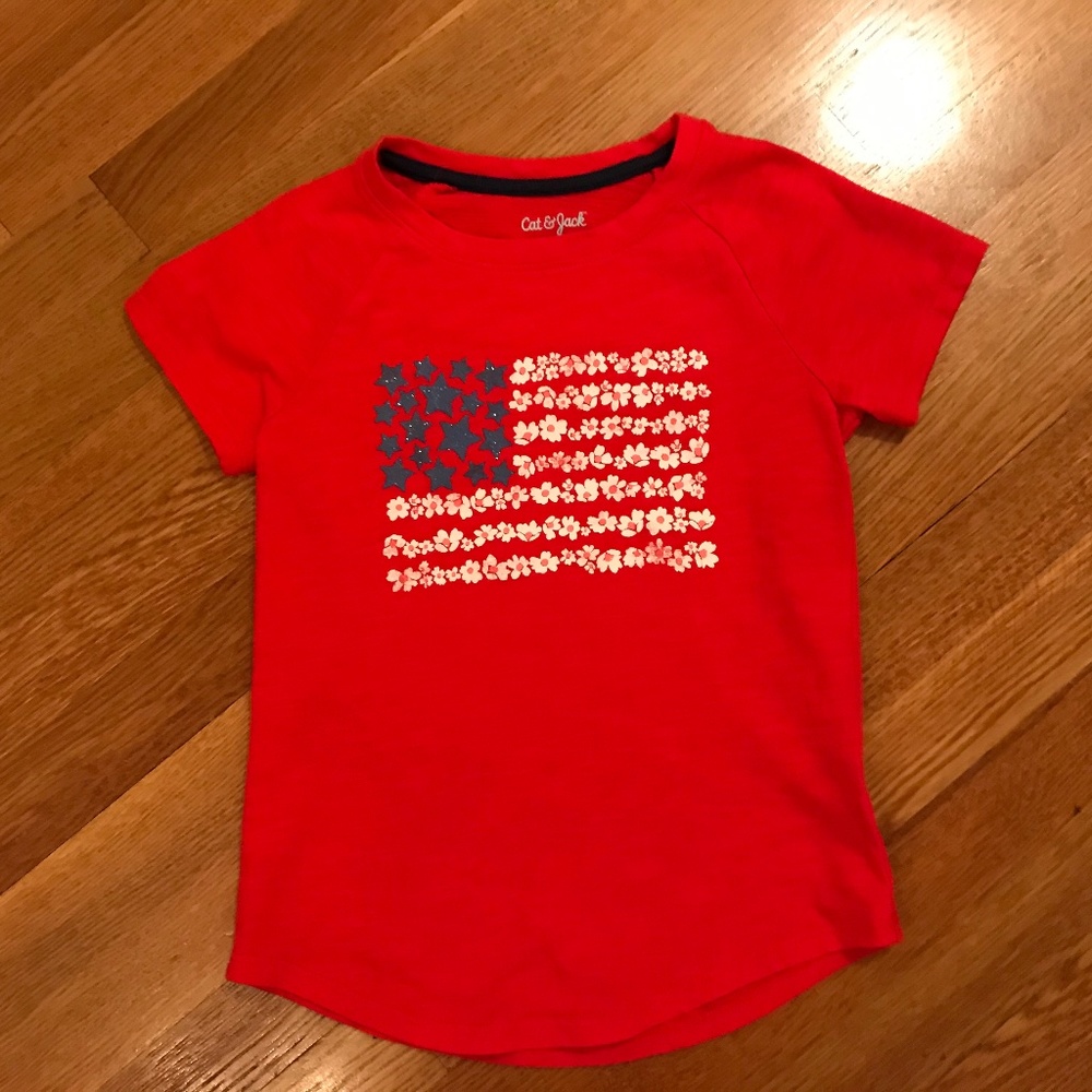 4th of July Shirt Size M 7/8 Patriotic